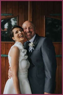 Happy couple renewing their vows