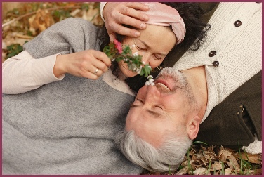 Smiling couple in love 