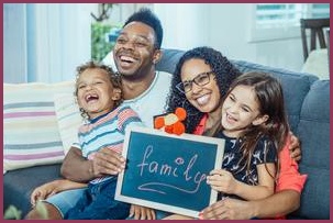Happy smiling family