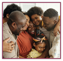 Family celebrating together
